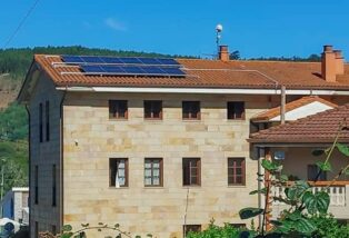 Central fotovoltaica en el Ayuntamiento de Hazas de Cesto
